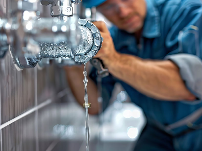 Plumber Repairing Bathroom Pipe Plumber Repairing Bathroom Pipe